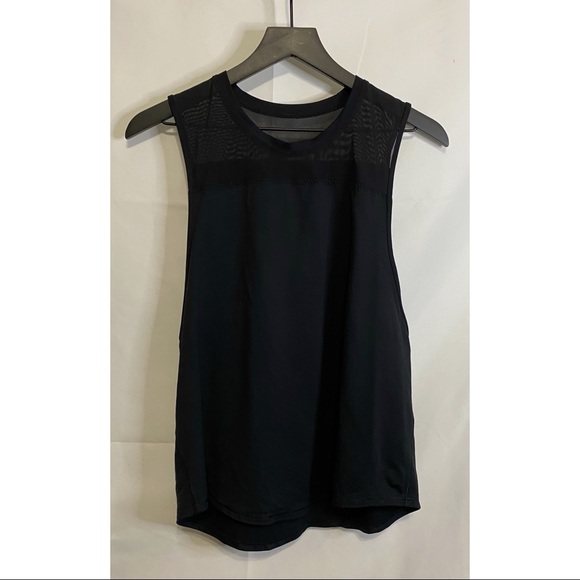 lululemon athletica Tops - Lululemon Black Mesh Yoke Muscle Tank